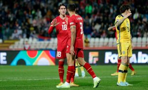 VATROMET NA POČETKU: Živković promašio prazan gol, odmah kazna Šveđana, ali Mitrogol vraća meč u egal! (VIDEO)