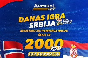 ADMIRALBET NAGRAĐUJE: Veliki bonus dobrodišlice!