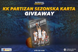 CELE SEZONE BESPLATNO GLEDAJTE PARTIZAN: AdmiralBet poklanja sezonsku kartu!