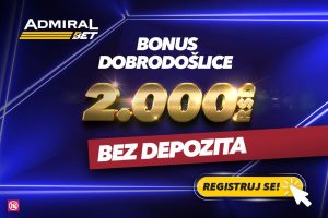 NAGRAĐIVANJE U ADMIRALBETU NE PRESTAJE – 2000 RSD BONUSA DOBRODOŠLICE