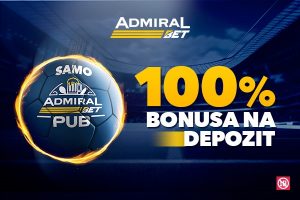 NISTE BILI U ADMIRALBET PUB-U? ZBOG OVOGA ĆETE DOLAZITI CELOG OKTOBRA: Svaka uplata depozita u AdmiralBet PUB-u Vam donosi 100% freebet bonusa!