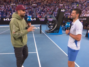 ĐOKOVIĆEV ŠOU SA KIRJOSEM: „Skineš patike, popneš se na najvišu granu i visiš naopačke“ (VIDEO)