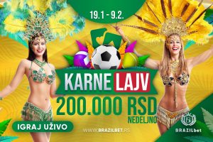 BRAZILbet.rs: Karnelajv od 200.000 NEDELJNO!