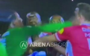 JEZIVA SCENA SA KIPRA: Barbosa pesnicom udario Spajića u glavu! (VIDEO)