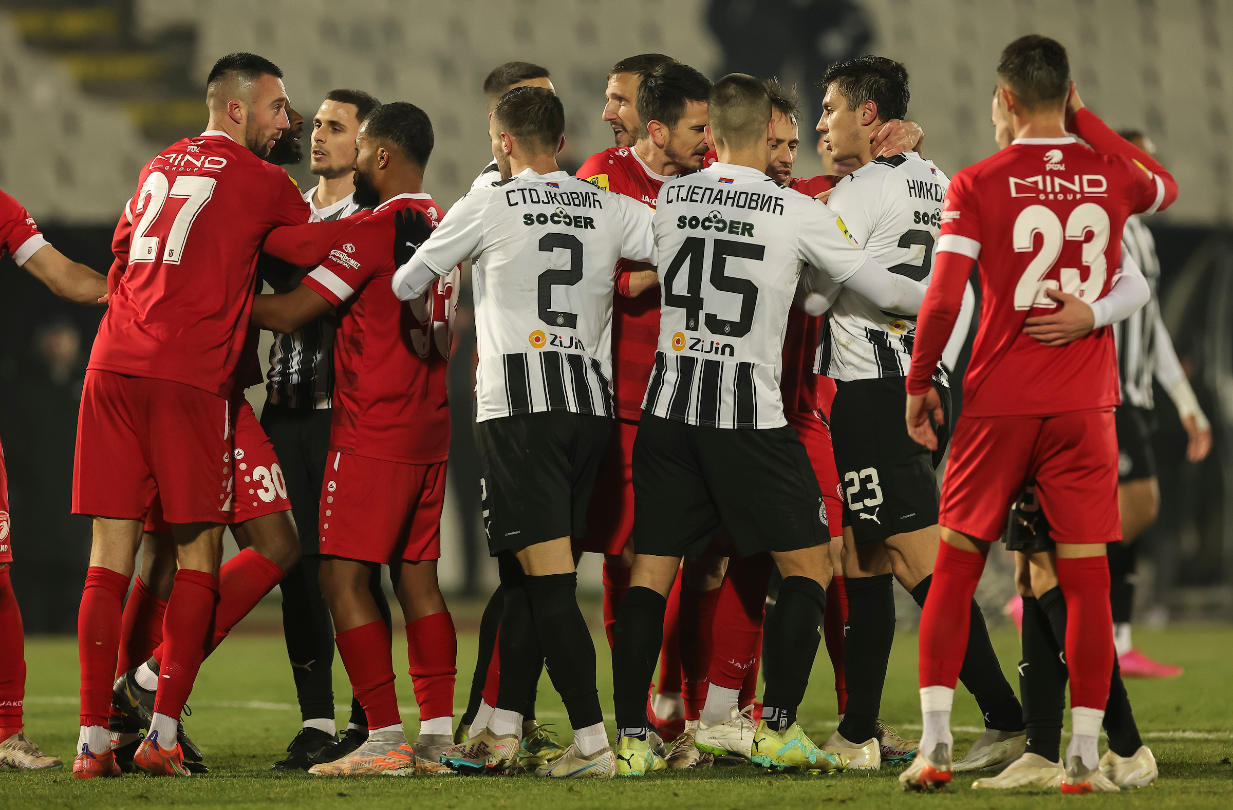 Partizan and Radnicki 1923 Mozzart Super League Season 2023/2024