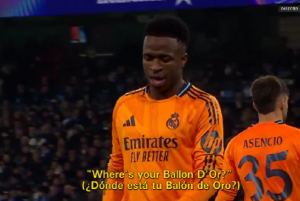 GDE TI JE ZLATNA LOPTA?! Provcirali su navijači Sitija celo veče Vinisijusa, a onda im je on odgovorio najbolje moguće! (VIDEO)