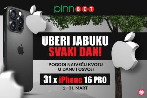 MARTOVSKI IZAZOV – POGODITE NAJVEĆU KVOTU I OSVOJITE iPHONE 16 PRO!  Svaki dan donosi novu šansu za spektakularnu nagradu!