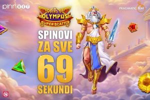 69 SEKUNDI BESPLATNIH SPINOVA – PRIDRUŽITE SE ZABAVI! Prođite kroz vrata Olimpa i postanite deo Pragmatic Play Slot kalendara!