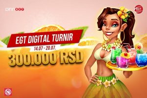 EGZOTIČNA EKSPLOZIJA – 300.000 RSD ČEKA NAJBOLjE  Sedam dana, dvadeset igara i četrdeset pobednika – u toku je nova runda EGT Digital turnira!