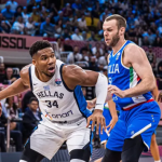 ZVEZDA FINALA: Janis Adetokumbo prati meč Olimpijakos-Real Madrid!