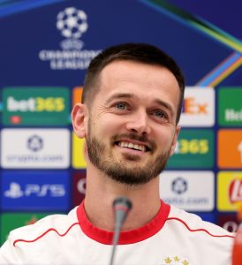 Press conference, Crvena Zvezda v Pafos, UEFA Champions League, Play offs, 1st leg, season 2025 2026