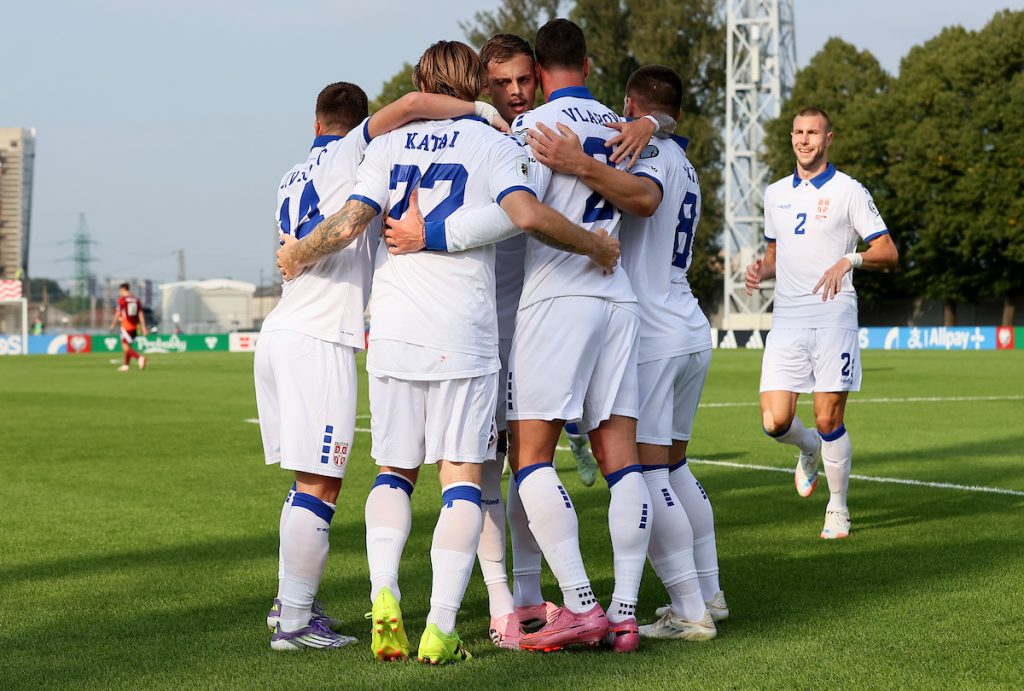 Latvia vs Serbia, FIFA World Cup 2026 European Qualifier Group K football match