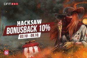 SVE SE VRAĆA NA HACKSAW SLOTOVIMA – 10% BONUSBACK: Samo u PinnBetu!