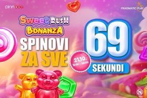 SLAĐA STRANA ZABAVE – 69 SEKUNDI BESPLATNIH SPINOVA, SAMO U PINNBET-U