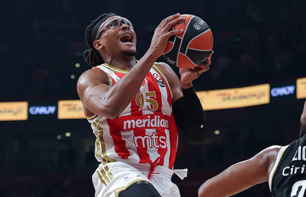 Crvena Zvezda v Asvel basketball match of Euroleague 2025/26 round 7 on October 28. 2025. in Belgrade, Serbia.