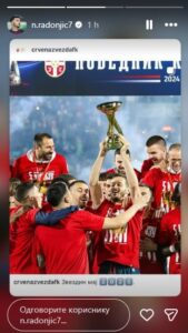 FOTO: Printscreen Instagram n.radonjic7
