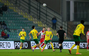 Zilina v Crvena Zvezda football match of UEFA Domestic Champions path round 3 2025/26 youth on December 10. 2025. in Zilina, Slovakia.