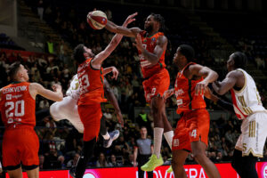 Crvena Zvezda v Cedevita Olimpija basketball match of AdmiralBet ABA League, Season 2025/2026 Group B round 12 on December 27. 2025. in Belgrade, Serbia.