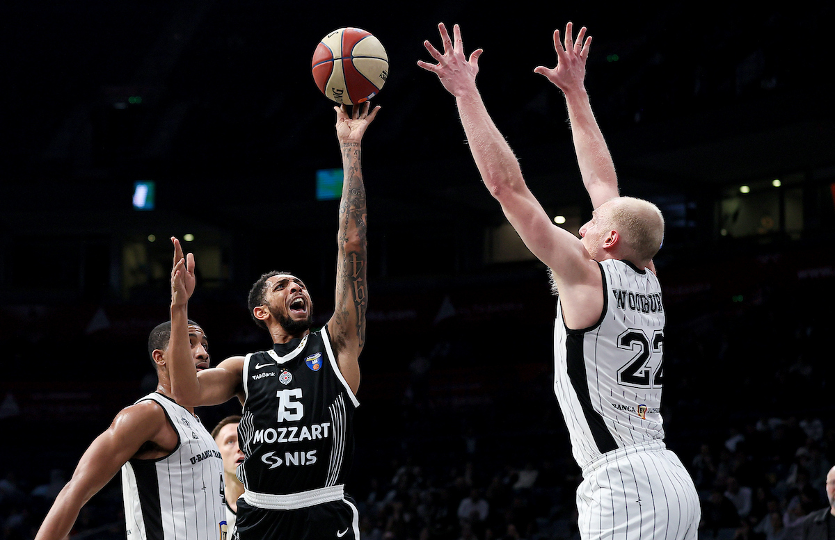 Partizan v Cluj Napoca basketball match of ABA League 2025/2026 Group A round 17 on January 31. 2026. in Belgrade, Serbia. Partizan v Cluj Napoca basketball match of ABA League 2025/2026 Group A round 17 on January 31. 2026. in Belgrade, Serbia.