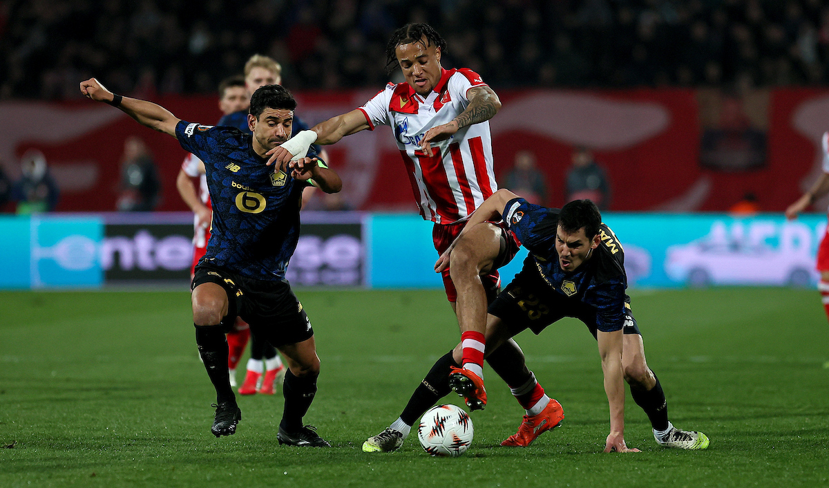 Crvena Zvezda v Lille football match of UEFA Europa League KO Play offs, 2nd leg at Stadium Rajko Mitic in Belgrade, Serbia on February 26th. Crvena Zvezda v Lille football match of UEFA Europa League KO Play offs, 2nd leg at Stadium Rajko Mitic in Belgrade, Serbia on February 26th.