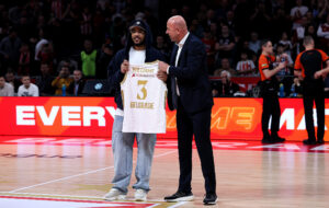 Crvena Zvezda v Maccabi Tel Aviv basketball match of Euroleague 2025/2026 round 27. on February 6. 2026. in Belgrade, Serbia.