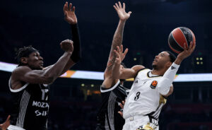 Partizan v Asvel basketball match of Euroleague season 2025/2026 round 33, at the Belgrade Arena in Belgrade, Serbia on March 24th.