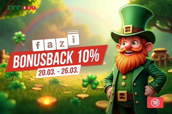 BONUSBACK NA KOJI MOŽETE DA RAČUNATE: Uživajte u FAZI slot igrama bez pritiska i pokupite deo uloženog!