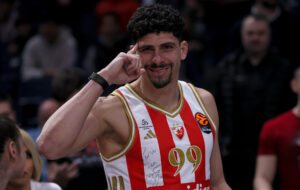 Crvena Zvezda v Bayern basketball match of Euroleague season 2025/2026 round 30 in Belgrade, Serbia on March 6th.