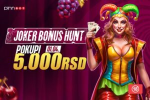 JOKER IZ RUKAVA – BONUS STIŽE NA SVAKIH 500 SPINOVA  Jedan dan, jedan izazov i do 5.000 dinara!