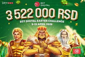 PRAZNIČNO RASPOLOŽENJE NA GLOBALNOM EGT IZAZOVU VREDNOM 3.522.000 DINARA: 7 dana igre, 50 nagrada i borba za vrh rang liste!