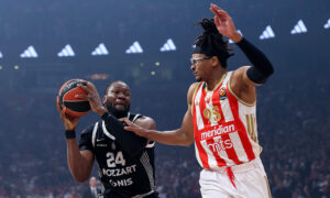 Crvena Zvezda v Partizan Basketball match derby of Euroleague 2025/2026 Round 35, at the Belgrade Arena in Belgrade, Serbia on April 2nd