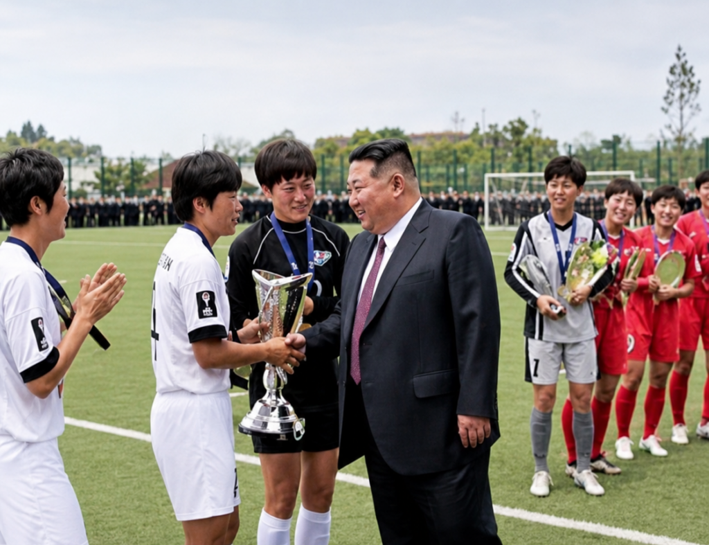 PRELEPE SCENE IZ SEVERNE KOREJE: Kim Jong Un dočekao svoje šampionke!