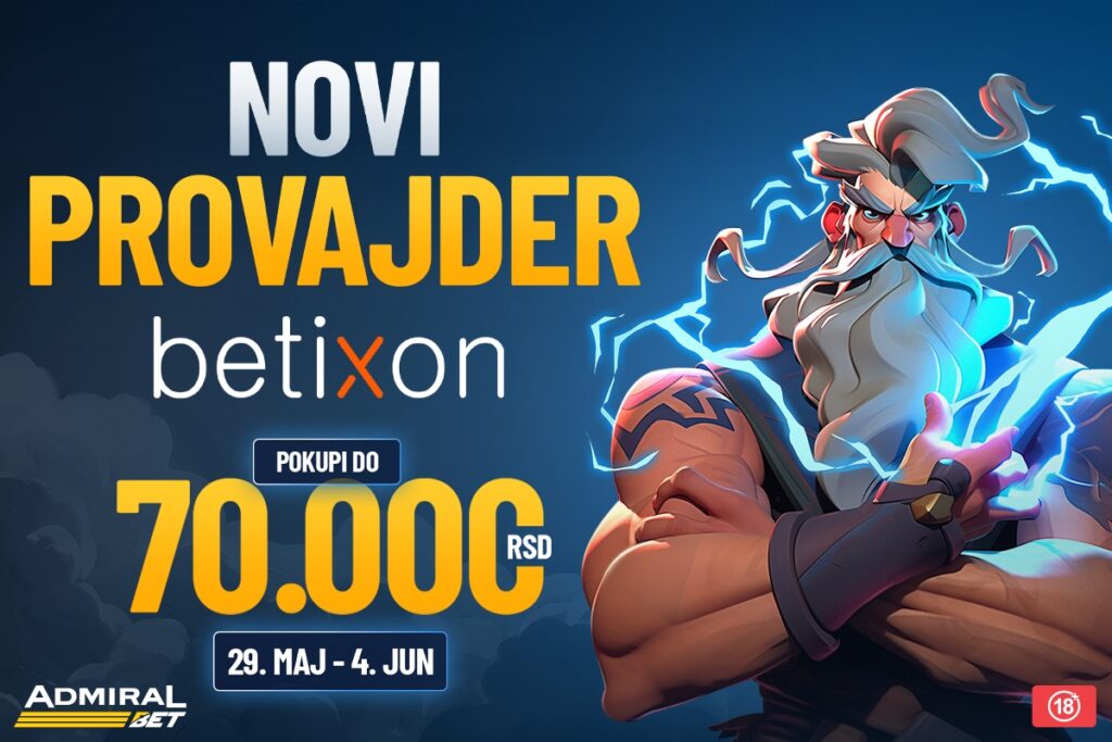 BETIXON JE STIGAO U ADMIRALBET: Nove igre i bonusi!