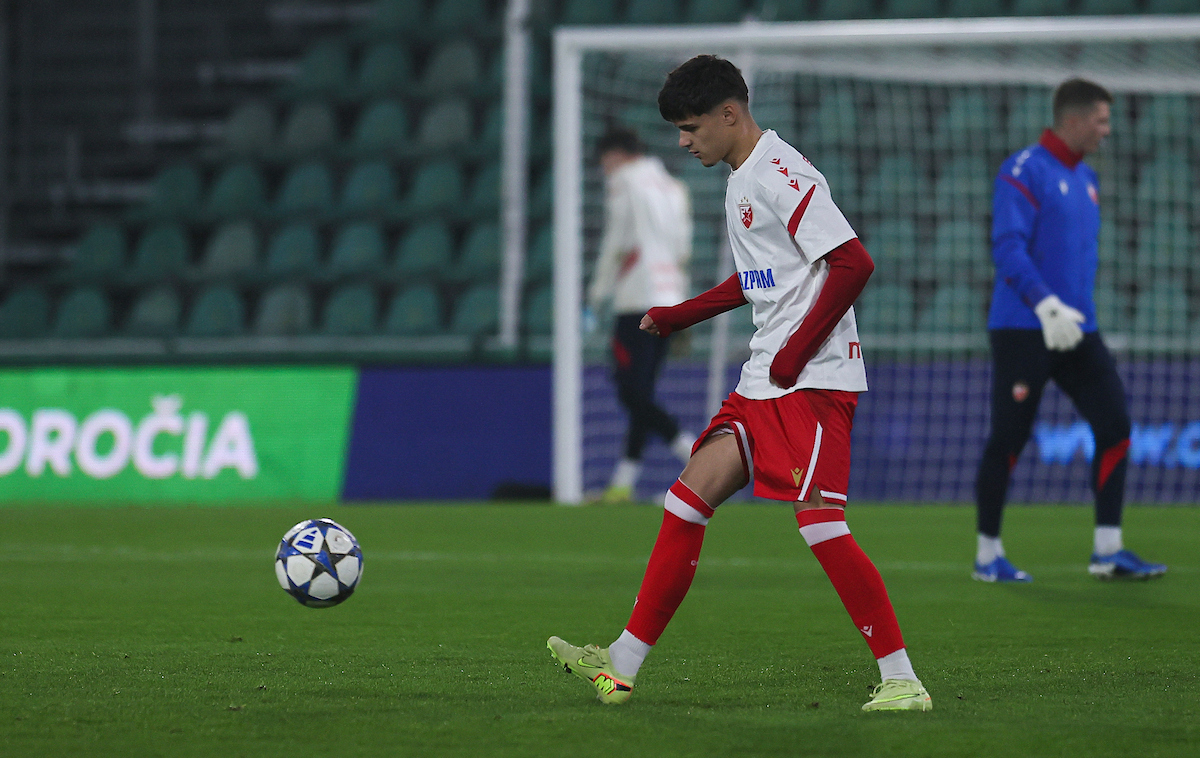 Zilina v Crvena Zvezda football match of UEFA Domestic Champions path round 3 2025/26 youth on December 10. 2025. in Zilina, Slovakia. Zilina v Crvena Zvezda football match of UEFA Domestic Champions path round 3 2025/26 youth on December 10. 2025. in Zilina, Slovakia.
