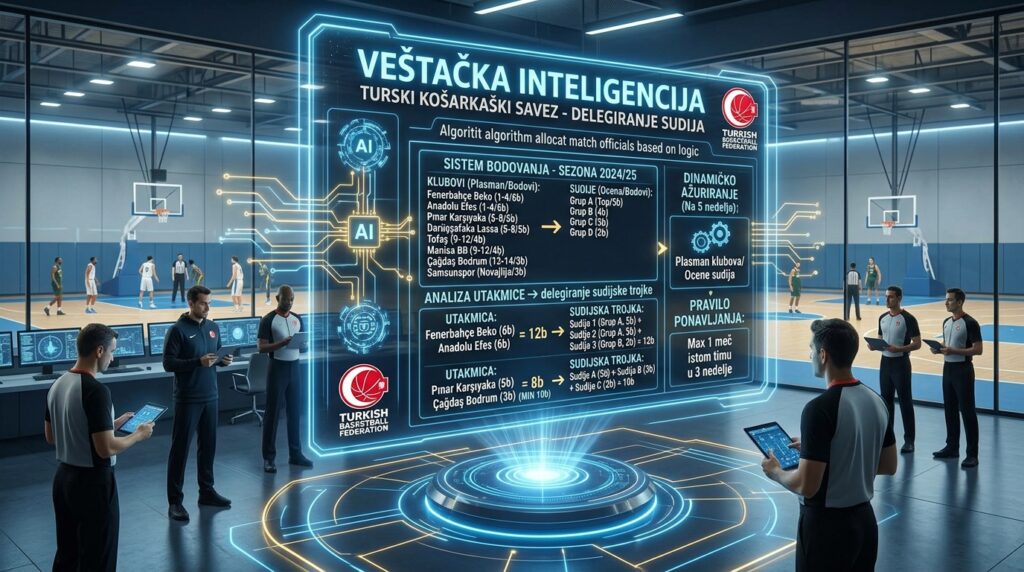 BUDUĆNOST JE STIGLA U TURSKU: Veštačka inteligencija će od sada birati sudije na košarkaškim utakmicama!