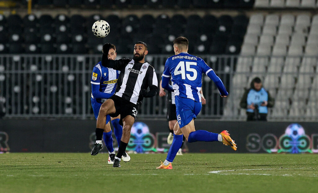 Partizan v OFK Beograd football match of Mozzart Bet Super League round 25 in Belgrade, Serbia on February 28th.