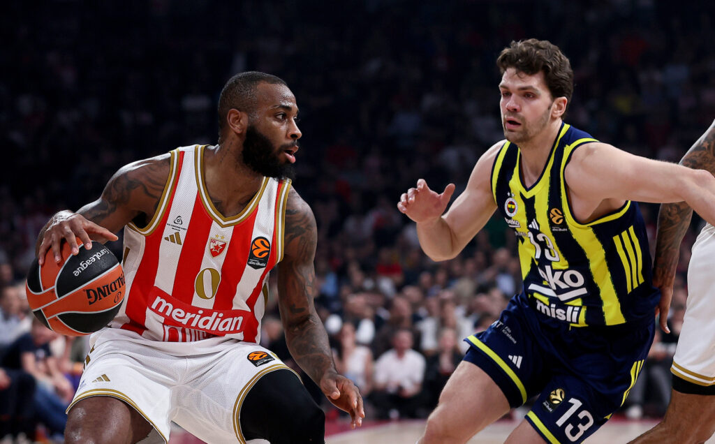 Crvena Zvezda v Fenerbahce basketball match of Euroleague season 2025/2026 round 31 in Belgrade, Serbia on March 13th.