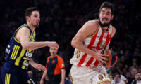 Crvena Zvezda v Fenerbahce basketball match of Euroleague season 2025/2026 round 31 in Belgrade, Serbia on March 13th.