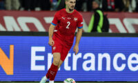 Ognjen Mimović Serbia v Austria UEFA Nations League 2024/25 League A/B Play offs Second Leg