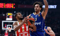 Crvena Zvezda v Maccabi Tel Aviv basketball match of Euroleague 2025/2026 round 27. on February 6. 2026. in Belgrade, Serbia.